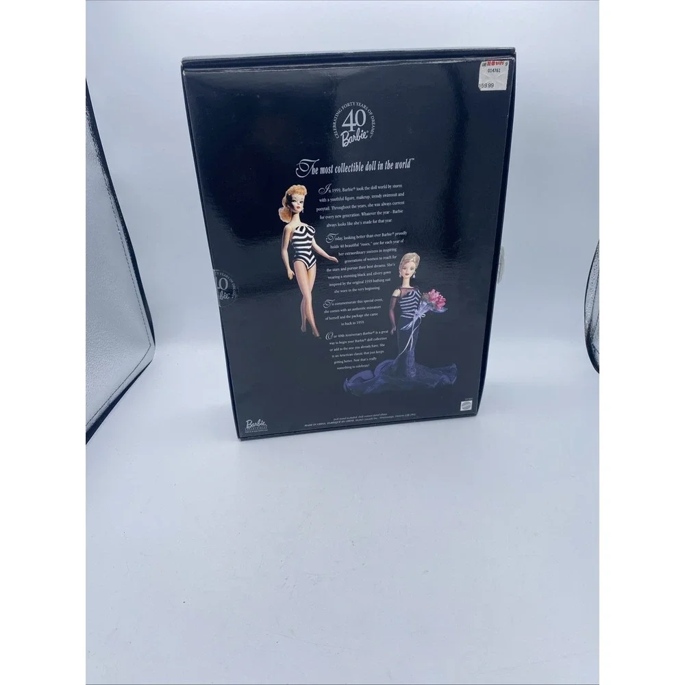 1999 40th Anniversary Barbie Doll Collector Edition Black dress roses #21384 NEW